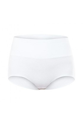 iOoppek Collier sexy en coton taille haute extensible doux entièrement couvrant 4P Lingerie Body, Blanc., XXXL