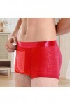 majs Culotte en Soie glacée - Boxer rembourré Respirant pour Hommes,sous-vêtements pour Hommes, Boxers Sexy pour Hommes, Boxe