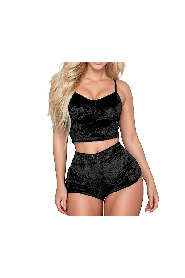 Zannycn Ensemble de lingerie sexy pour femme - Ensemble de sous-vêtements érotiques - Ensemble de sous-vêtements en dentelle 