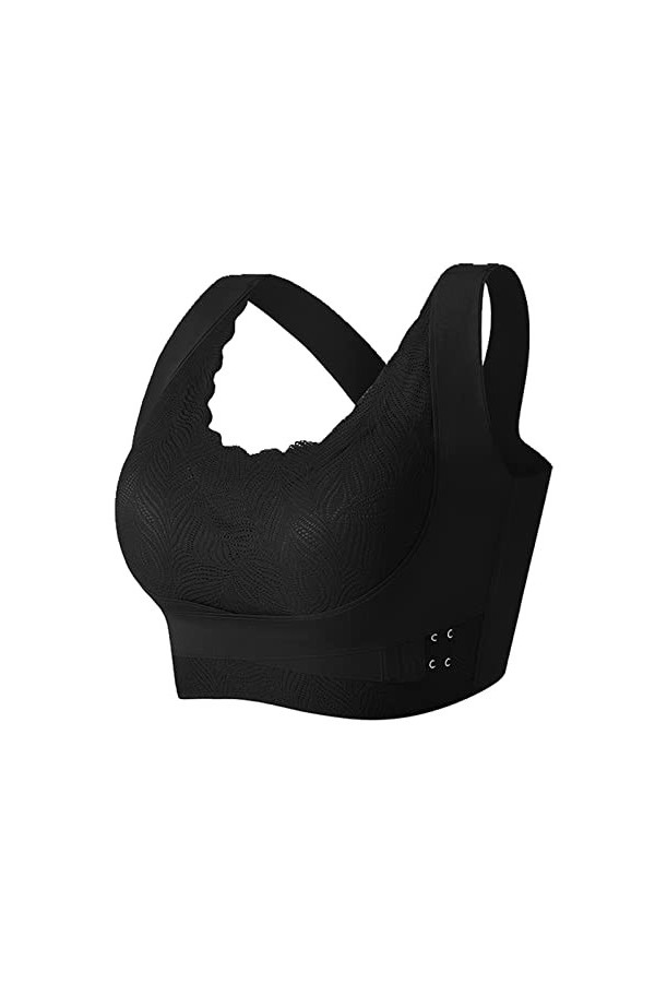 Zannycn Bustiers Soutien-gorge pour femme Le plus confortable du monde pour allaiter et dormir, Noir , L