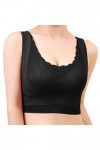 Zannycn Bustiers Soutien-gorge pour femme Le plus confortable du monde pour allaiter et dormir, Noir , L