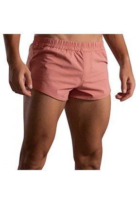 Pantalon dété pour homme - Couleur unie - Élastique - Séchage rapide - Short droit - Pour la plage, la maison, les sous-vête