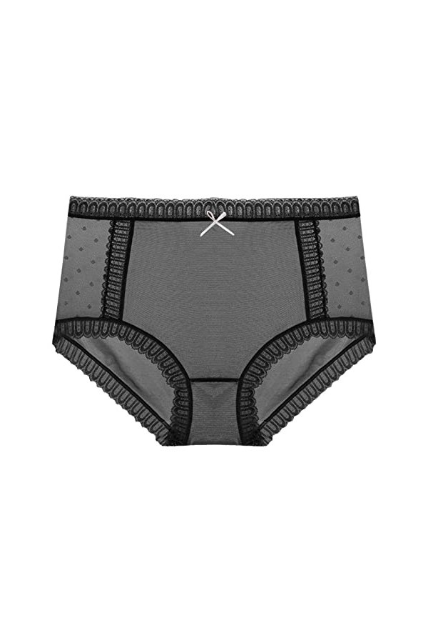 HELLORSOON String Ficelle Femme,Sexy Érotique Transparence Subtile Tendre Culotte en Dentelle Culotte Coton