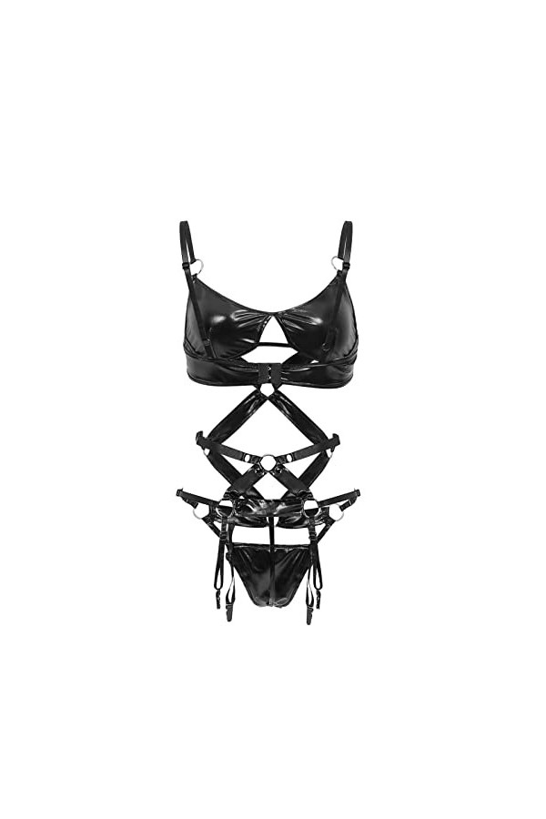 ADMAY 2023 New y/2/k Style Lingerie Femmes évider PU cuir corps en cage réglable harnais ceinture Body Lingerie Lingerie Sein