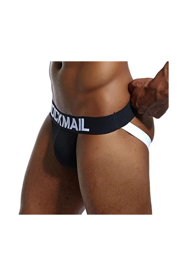 Kaytong Marque Sexy Hommes sous-Vêtements Jockstraps Coton Sexy Jocks Bikini G-Strings Hommes String cuecas Culottes Hommes M