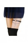 DOKLY 1 porte-jarretelles élastique en cuir punk en forme de cœur pour femme - Anneau de cuisse gothique hip-hop - Bijoux de 