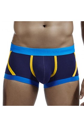 Boxer homme respirant confortable taille basse sexy respirant fonctionnel sous-vêtement homme, bleu, M
