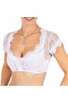 Chemisier Dirndl en dentelle pour femme - Corset pour femme - Bralette Crop Top sexy pour la fête de la bière - Sexy - Soutie
