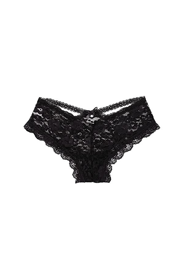 RUITOTP sous-vêtements Sexy pour Les Femmes Lace-up Crochet Culottes Dentelle Hollow Out Culotte Body Cuir