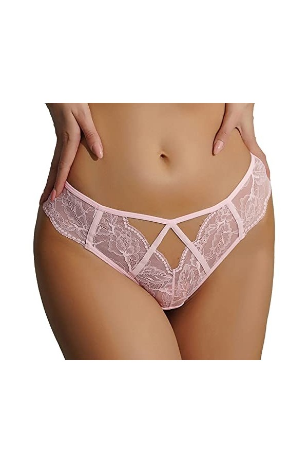 HELLORSOON String pour Femme,Sexy Coquin Ouvertures érotiques Style Romantique Culotte en Dentelle Culotte Dentelle