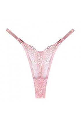 HELLORSOON String Ficelle Femme,Sexy Transparent Maille Transparente Romantique Body Lingerie Shorty pour Femme