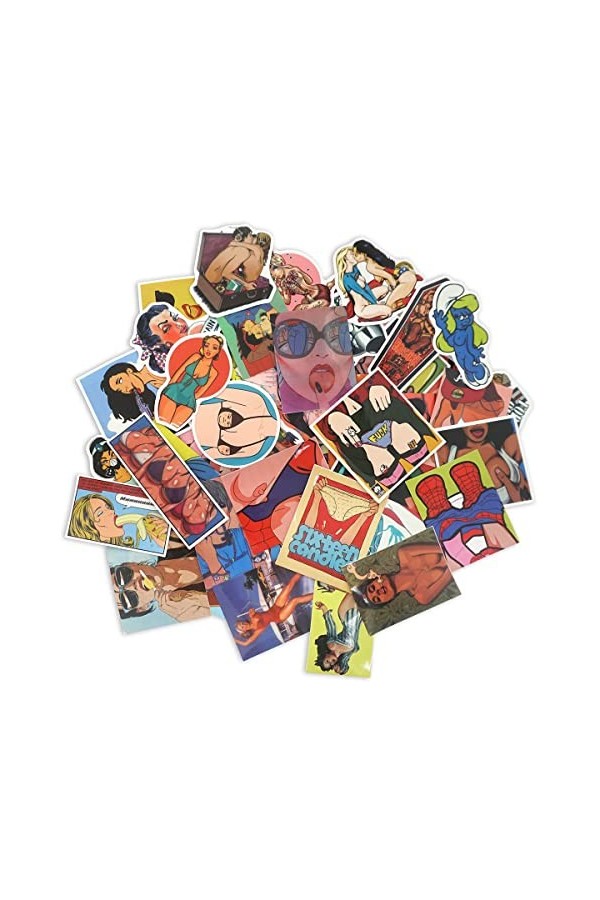 CoolChange Lot de 50 autocollants en vinyle sexy avec motifs érotiques
