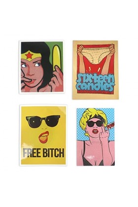 CoolChange Lot de 50 autocollants en vinyle sexy avec motifs érotiques