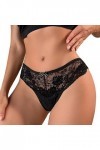 Générique Culotte Femme Taille Haute String Sexy Dentelle Tanga sans Couture Culottes Basse Transparent Thongs Slips Panti T-
