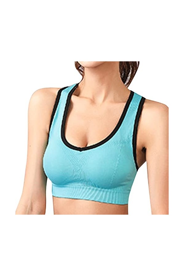 Zannycn Bra Soutien-gorge de grossesse sans armatures pour femme, bleu, XXL