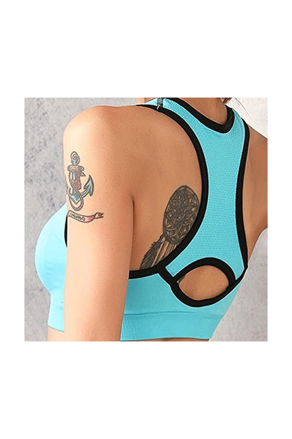 Zannycn Bra Soutien-gorge de grossesse sans armatures pour femme, bleu, XXL