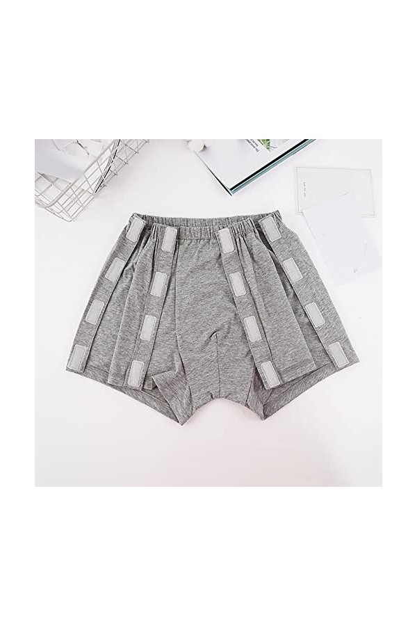 Slip entièrement ouvert, adhésif des deux côtés, facile à mettre et à enlever pendant longtemps au lit. Sous-vêtements en soi