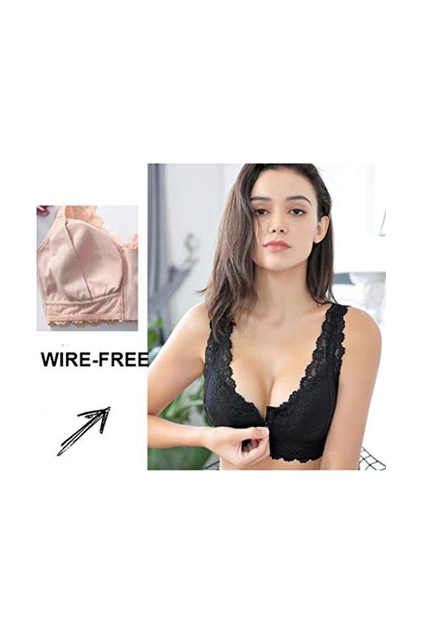 Générique Ensemble Sexy Lingerie Large Avant Large Wire- Extra-Elastic Fermeture réglable pour Femmes Sleep Sleep Lace Linger