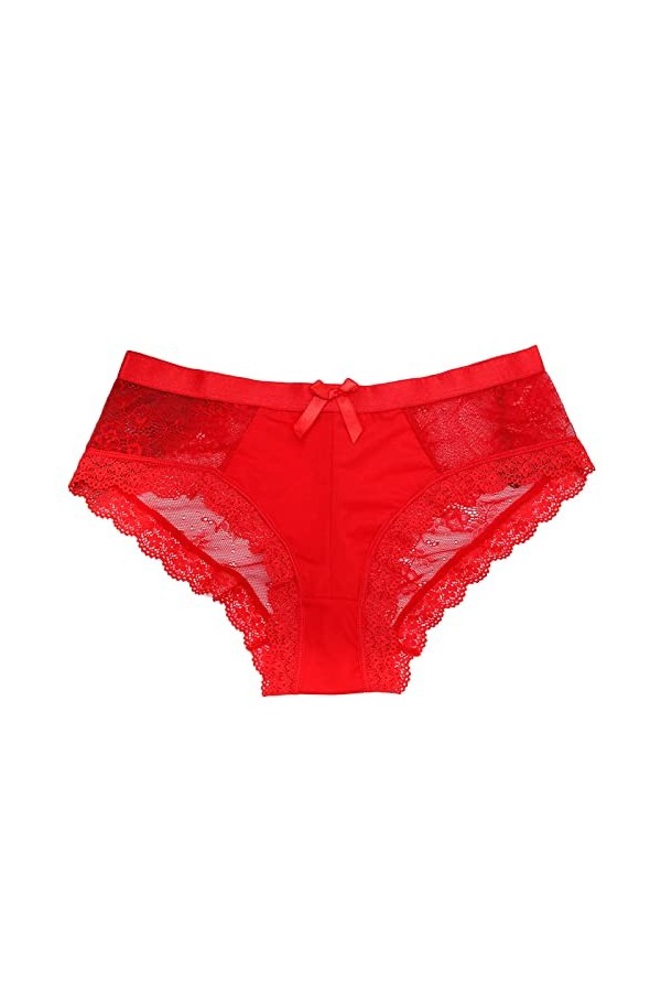 HELLORSOON Menstruelle Jetable Taille S Femmes Sexy Dentelle Culottes Femmes Bow Briefs Culottes sous-Vêtements