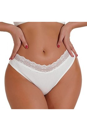 HELLORSOON String Ouvert Femme,Sexy Transparent Ouvertures érotiques Tendre Culotte en Dentelle Shorty pour Femme