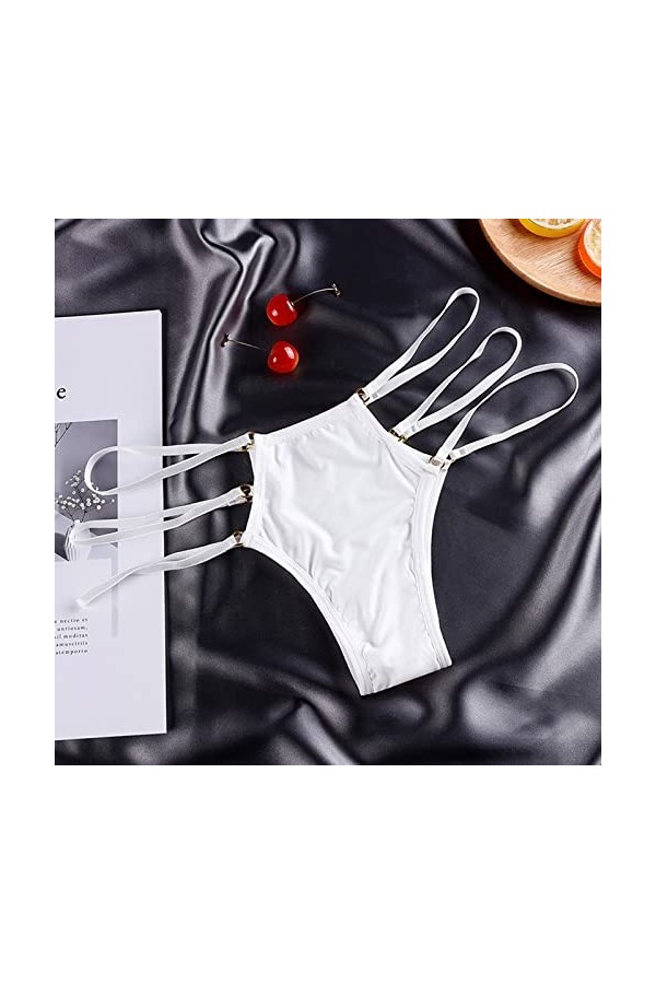 HELLORSOON String Ouvert Femme,Sexy Dentelle Ouvertures Provocantes Chaud String en Dentelle Tanga pour Femme