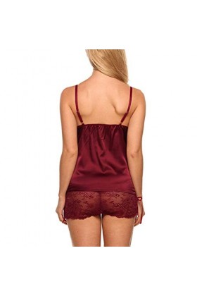 Fulidngzg Body sexy pour femme - Noir - Nuisette gainante - Élégant - Sous-vêtements érotiques - Lingerie transparente - Ling
