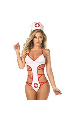 LKRSEEF Tenue Infirmiere Pute Uniforme Adulte Coquine Hot Ouverte Naughty Tablier Chambre Hot Hard Sexy Dress Babydoll Coquin