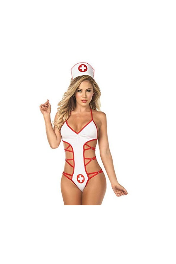 LKRSEEF Tenue Infirmiere Pute Uniforme Adulte Coquine Hot Ouverte Naughty Tablier Chambre Hot Hard Sexy Dress Babydoll Coquin
