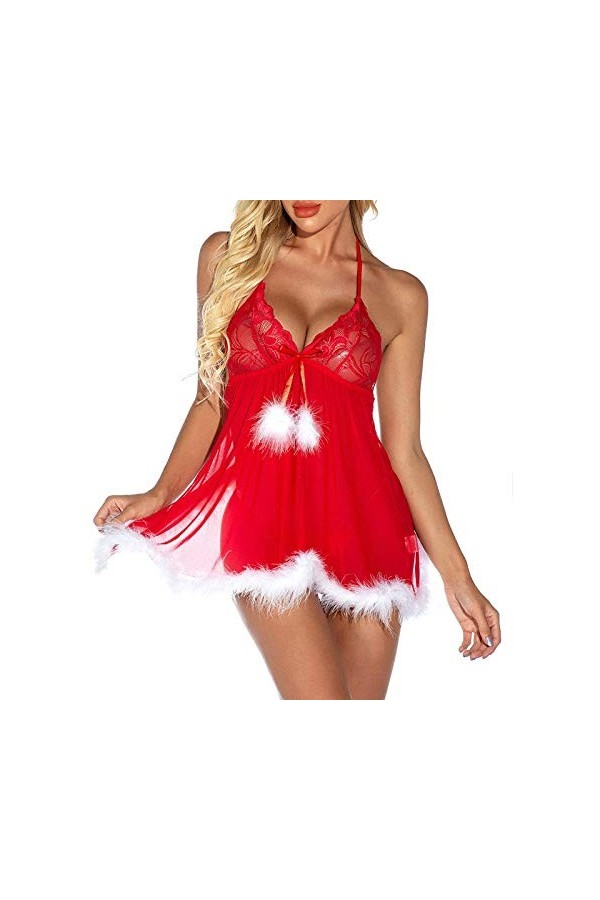 UOWEG sous-vêtements racés + Slips Femmes Costume de noël Tentation sous-vêtements épices Sexy intimes Lingerie Haute Couture