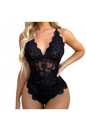 Générique VêTements De Nuit Femme sous-VêTements Amusants pour Femme Sexy Dentelle Maille Voir à Travers Les sous-VêTements N