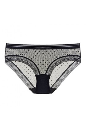 HELLORSOON Tanga pour Femme Doux Sexy Lace Dentelle String Ficelle Coupe Française Transparent Érotique Romantique sous-vêtem