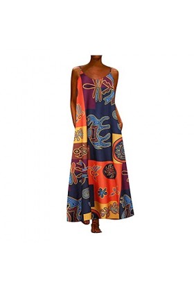 Robe Longue Blanche Grande Taille Maxi Robes Longue Sundress Femme Soiree Decontractée A-Line Dress Dété Longue Robe Fluide 