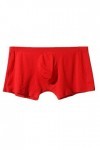 Yorggvel Sous-vêtements pour homme - Boxer sexy - Sans coutures - En soie glacée - Pour homme - Taille basse, rouge, M