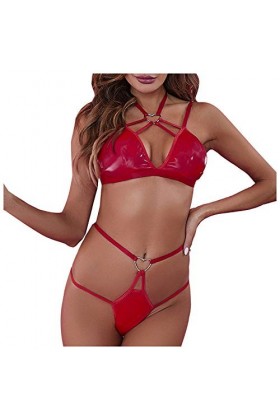 Générique Lingerie Femme Dentelle Sexy Ensemble - Soutien-Gorge Sexy et Culotte en Dentelle Tenue Sexy Sensuelle String Sexy 