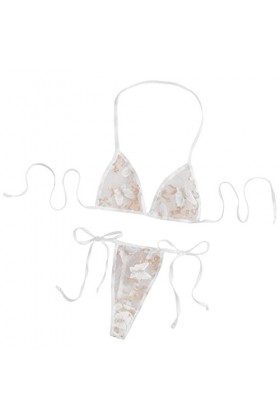 sous-vêtements érotiques Soutien-Gorge à Trois Points T Pantalon Trois Femmes brodées sous-vêtements Sexy Dentelle sous-vêtem