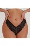 HELLORSOON String pour Femme,Sexy Body Ficelles Charmantes Style Romantique Culotte en Dentelle Tanga pour Femme