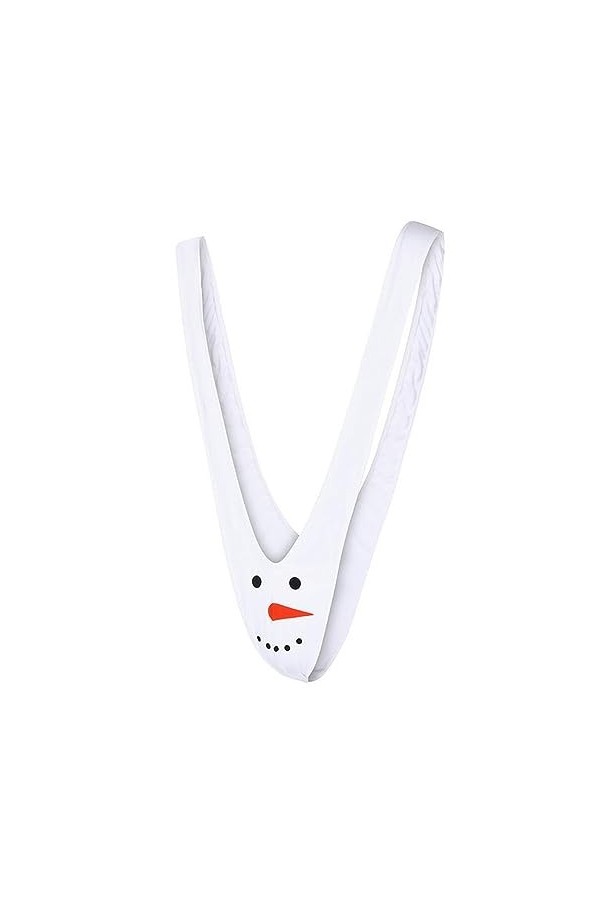 WEITING Body sexy pour homme Bonhomme de neige de Noël Cosplay Costume G-string en forme de V Vêtements-Bonhomme de neige-Tai