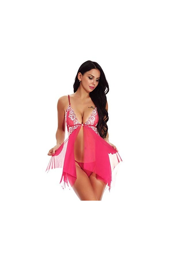 Robe De Nuit Femme Sexy Tenu Sexy Hot Dessous Sexy Combinaison Resille Sexy Lingerie Babydoll Erothique Nuisette Sexy Sensuel