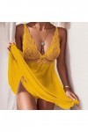 Générique Nuisette Femme Combinaison Resille Mini Jupe Sexy Soie Uniforme Sexy Robe Dessous Sexy Blanche Lingerie Sexy Chic H