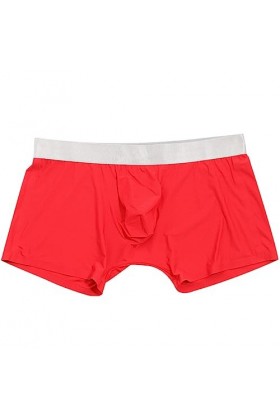 Yorggvel Sous-vêtements sans coutures pour homme - Sous-vêtements solides - Sexy - Sous-vêtements fins et respirants, rouge, 