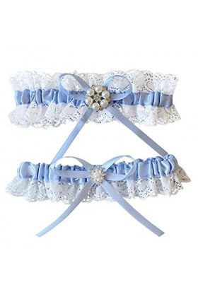 2 Pieces Jarretière de Mariée, Élastique Jarretière Mariée, Jarretière Mariage Bleu, Arretière De Mariage, Cadeau de Mariage 