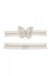 NC 2 Pcs Papillon Blanc Dentelle Jarretelles Stretch Jambe Jarretière De Mariage Jarretelles pour Mariée Vintage De Mariée De