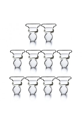 Sharplace 10 Pcs Set Porte Jarretelles Clips pour Femmes Leg Punk Goth Cuisse Jarretelles Bas Ceinture, blanc, 26mm