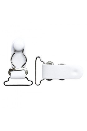 Sharplace 10 Pcs Set Porte Jarretelles Clips pour Femmes Leg Punk Goth Cuisse Jarretelles Bas Ceinture, blanc, 26mm