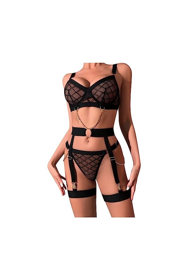 Lingerie Sexy pour Femmes Flirt Lit Chaud Pyjama Sexy sans Décollage Uniforme Ensemble Tentation Et Passion Soldes Lingerie S