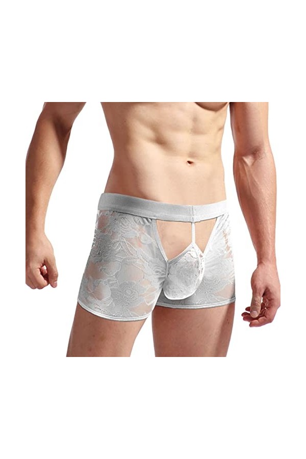 LKRSEEF Erotique String Homme Adulte Sexy Hot Travesti Bondage Mini Corset Bretelle Shorty Transparent Tenue Sissy sous Vetem