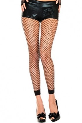 Music Legs Leggings Résille - Noir - Taille Unique