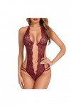 Fulidngzg Nuisette sexy pour femme - Lingerie sexy - Courbée - Lingerie érotique - Tenue en dentelle SM - Sous-vêtements - Nu