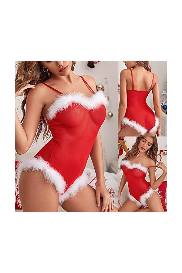 Lingerie sexy pour femme - Pour sexe - Shaping - Tenue sexy - Babydoll SM - Body érotique - Lingerie curvy - Grandes tailles 