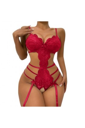 Fulidngzg Desouses Lingerie sexy pour femme SM Grande taille Sous-vêtements Lingerie érotique Sexy Babydoll Body avec trou en